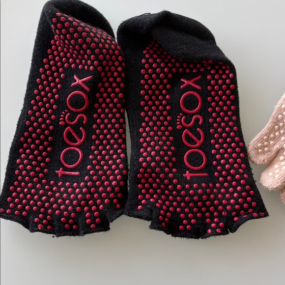 Black and tan Toe Socks toesox lot of 2 size M - Picture 5 of 5